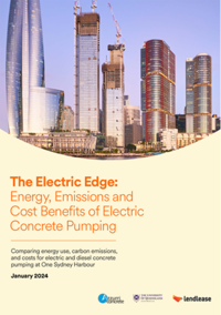 The Electric Edge: Energy, Emissions and Cost Benefits of Electric Concrete Pumping