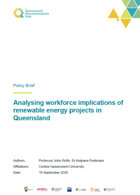 Analysing workforce implications of renewable energy projects in Queensland