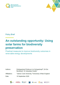 An outstanding opportunity: Using solar farms for biodiversity preservation