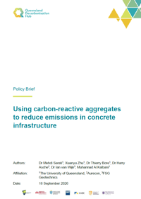 Using carbon‑reactive aggregates to reduce emissions in concrete infrastructure